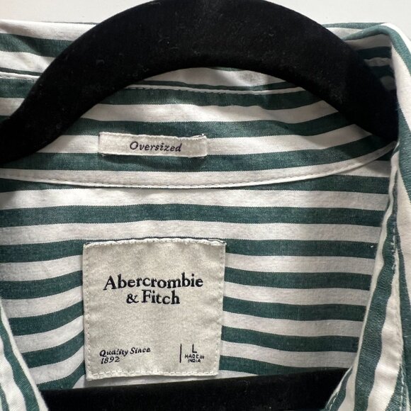 A&F Oversized Poplin Button Down Shirt - Picture 2 of 5